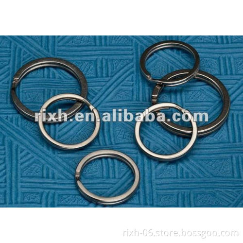 Titanium metal ring keychain